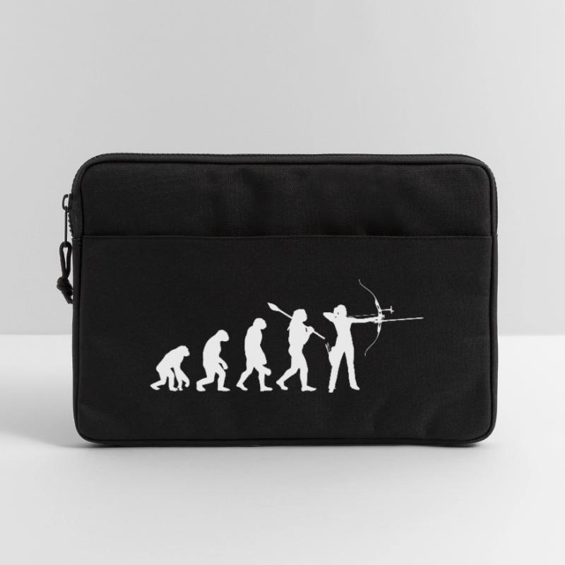 Evolution der Bogenschießfrau Bogenjägerin Sportgeschenk Laptoptasche 13"