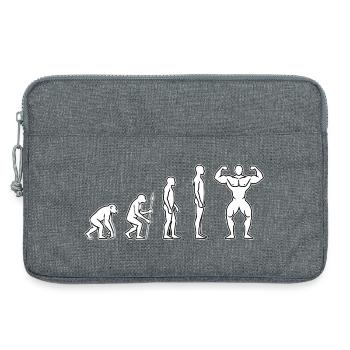 Evolution Fitness – Stärke statt Stillstand - Laptoptasche 13" - Grau meliert - Vorne