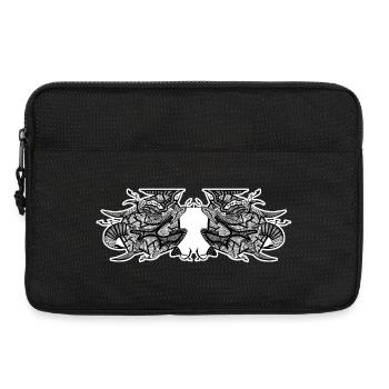 Design abstrait noir et blanc n°7 - Sacoche pour ordinateur portable 13 pouces - noir - Devant