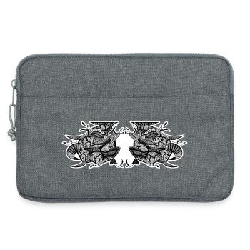 Schwarz-Weiß abstraktes Design Nr. 7 - Laptoptasche 13" - Grau meliert - Vorne