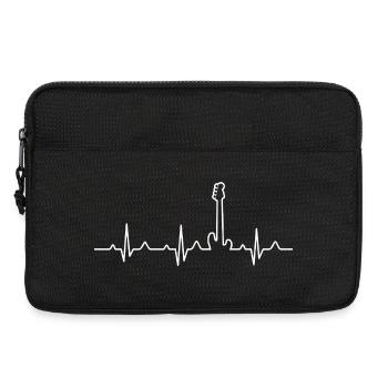Bass Guitar Heartbeat Pulse – Vintage Musician Bas - Laptoptasche 13" - Schwarz - Vorne