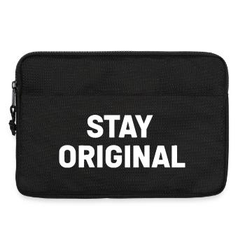 Stay Original Lettering – Contrast Print - Laptop bag 13" - black - Front