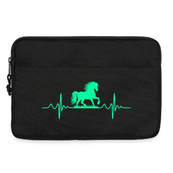 Battement de cœur de cheval - Sacoche pour ordinateur portable 13 pouces - noir - Devant