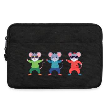 Three Cool Mice with Sunglasses Animal Child Motif - Laptop bag 13" - black - Front