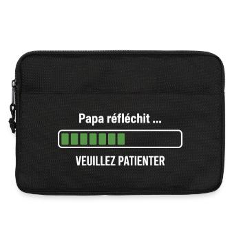 Papa denkt, bitte warte, humor, Papa. - Laptoptasche 13" - Schwarz - Vorne