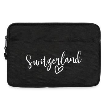 Schweiz Herz Frauenliebe Schweiz - Laptoptasche 13" - Schwarz - Vorne