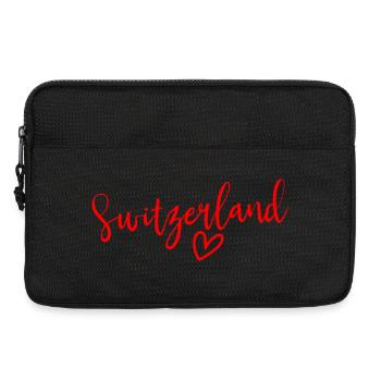 Schweiz Herz Frauenliebe Schweiz - Laptoptasche 13" - Schwarz - Vorne