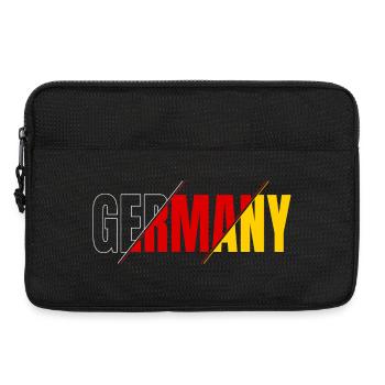 Germany Schriftzug Schwarz Rot Gold Deutschland - Laptoptasche 13" - Schwarz - Vorne
