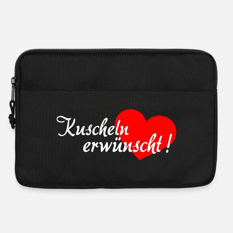 Cuddling Desired - White Red - Laptop bag 13" - black