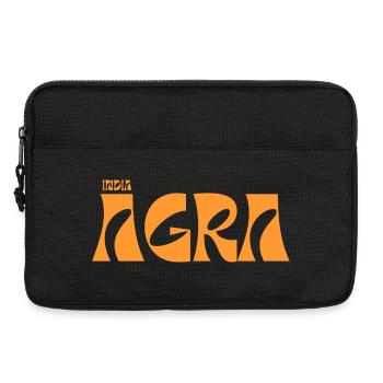 Agra India Bold Typography - Laptop bag 13" - black - Front