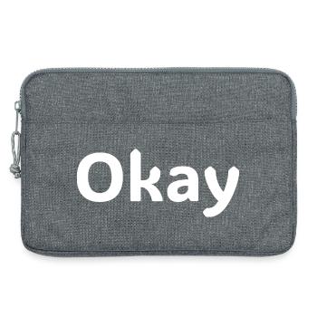 Ok, chemise statement minimalistisch - Sacoche pour ordinateur portable 13 pouces - gris chiné - Devant