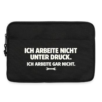 I don't work at all saying - Laptop bag 13" - black - Front