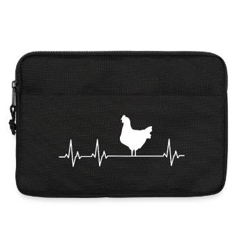 Fans de poulets - - Coq - Poussins - Sacoche pour ordinateur portable 13 pouces - noir - Devant