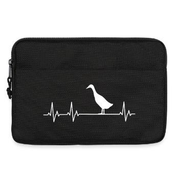 Laufente - Laufentenzüchter - Indische Laufente - Laptoptasche 13" - Schwarz - Vorne