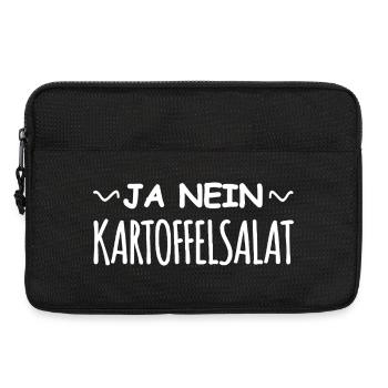 Lustiger Spruch Ja Nein Kartoffelsalat - Laptoptasche 13" - Schwarz - Vorne
