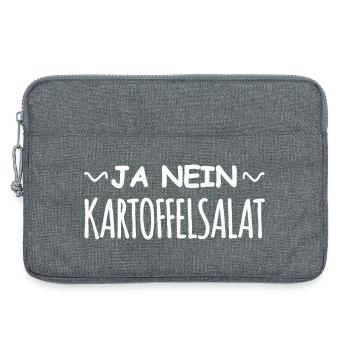 Lustiger Spruch Ja Nein Kartoffelsalat - Laptoptasche 13" - Grau meliert - Vorne