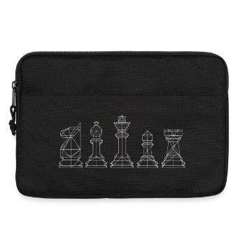 Minimalist Chess Pieces Design Board Game - Laptop bag 13" - black - Front