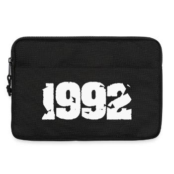 1992 Zerbrochenes Retro-Design - Laptoptasche 13" - Schwarz - Vorne