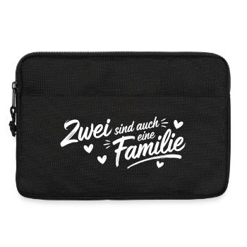 Zwei sind auch eine Familie - Vatertag Muttertag - Laptoptasche 13" - Schwarz - Vorne