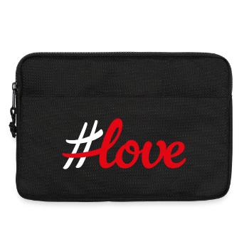 Hashtag Rouge Amour Écriture Minimaliste - Sacoche pour ordinateur portable 13 pouces - noir - Devant
