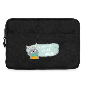 Vollmöhre Liebesbotschaft Hase - Laptoptasche 13" - Schwarz - Vorne