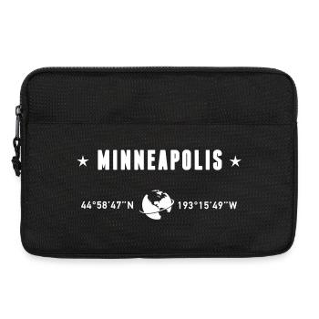 Minneapolis Minnesota Koordinaten Weiß - Laptoptasche 13" - Schwarz - Vorne