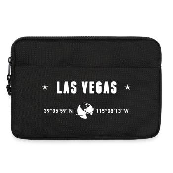 Las Vegas Nevada Coordinates Globe White - Sacoche pour ordinateur portable 13 pouces - noir - Devant