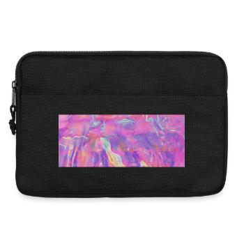 Farbstrudel Neon Wellen - Laptop bag 13" - black - Front