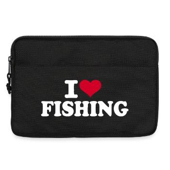 Ich liebe Angeln Emblem - Laptoptasche 13" - Schwarz - Vorne