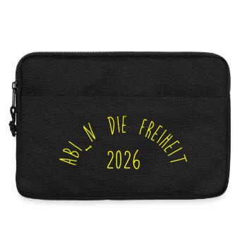 ABITUR: Ab_In die Freiheit - Laptoptasche 13" - Schwarz - Vorne
