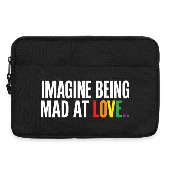 Imagine Being Mad at Love LGBTQ Pride - Laptop bag 13" - black - Front