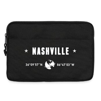 Nashville Tennessee Coordinates Gps White - Laptop bag 13" - black - Front