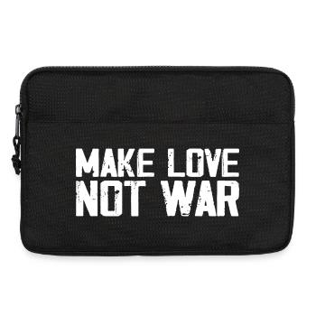 Make Love Not War | Grunge-Vintage-Friedenszitat - Laptoptasche 13" - Schwarz - Vorne