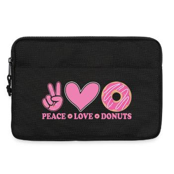 Peace Love Donuts - Laptop bag 13" - black - Front
