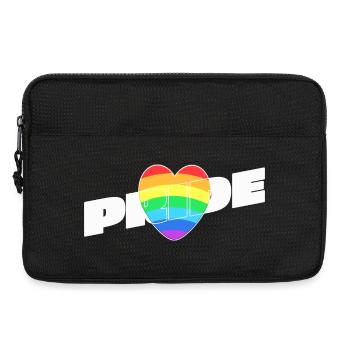 Pride Herz - Regenbogen Design - Laptoptasche 13" - Schwarz - Vorne