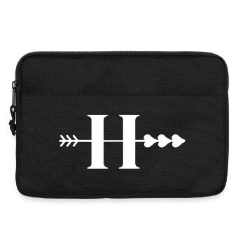 Lettre h flèche cœur - Sacoche pour ordinateur portable 13 pouces - noir - Devant