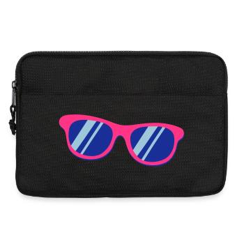 Lunettes de soleil roses, bleu, Pop Art rétro - Sacoche pour ordinateur portable 13 pouces - noir - Devant