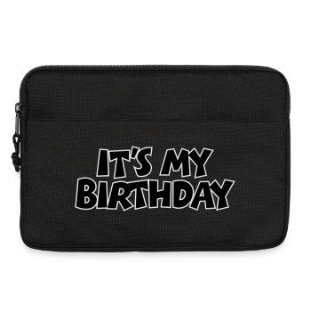 It's my Birthday Geburtstag Design Outline - Laptoptasche 13" - Schwarz - Vorne