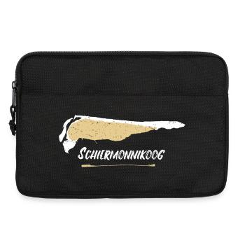 Schiermonnikoog | Vintage Map Retro - Laptop bag 13" - black - Front