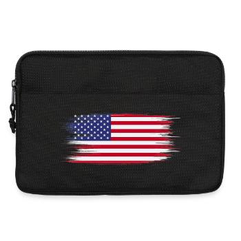 Bürste für die amerikanische Flagge - Laptoptasche 13" - Schwarz - Vorne