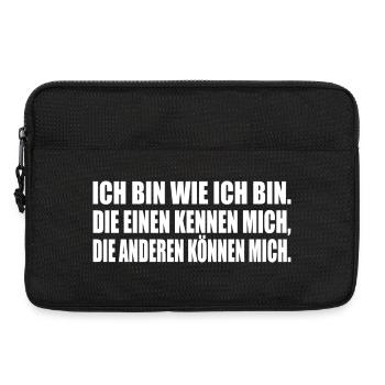ICH BIN WIE ICH BIN. DIE EINEN KENNEN MICH... - Laptoptasche 13" - Schwarz - Vorne
