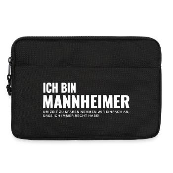 Mannheim Humor Spruch Weiß - Laptoptasche 13" - Schwarz - Vorne