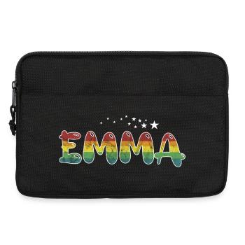 Prénom Emma Nom de jeune fille cadeau - Sacoche pour ordinateur portable 13 pouces - noir - Devant