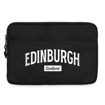 Edinburgh Lettering Shirt – Scotland City Motif - Laptop bag 13" - black - Front