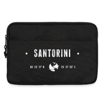 Santorini Stylized Geographical Coordinates - Laptop bag 13" - black - Front