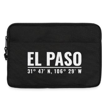 El Paso Vintage Schriftzug - Laptoptasche 13" - Schwarz - Vorne