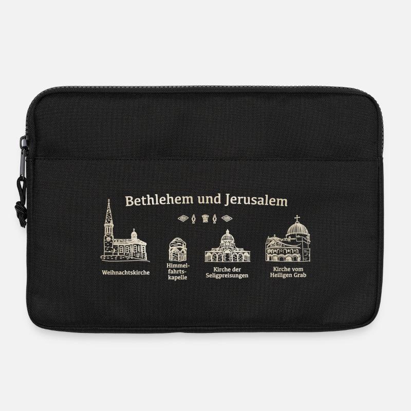 Bethlehem, Jerusalem, heilige Orte. Grabeskirche - Laptoptasche 13" - Schwarz