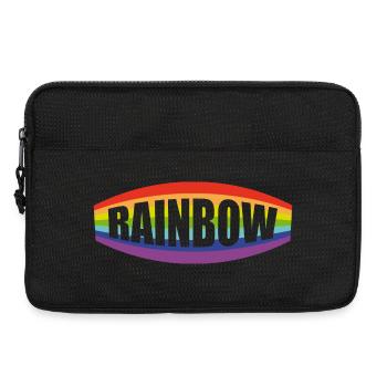 Rainbow lettering Pochette - Laptop bag 13" - black - Front