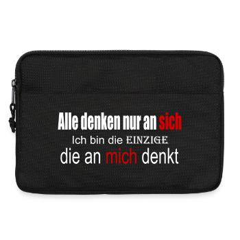 Alle denken nur an sich - Laptoptasche 13" - Schwarz - Vorne