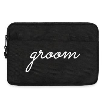 Bräutigam Cool Matching Paar Hochzeitsfeier Hochzeit - Laptoptasche 13" - Schwarz - Vorne